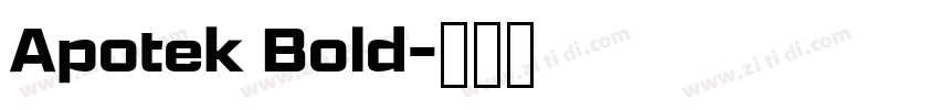 Apotek Bold字体转换